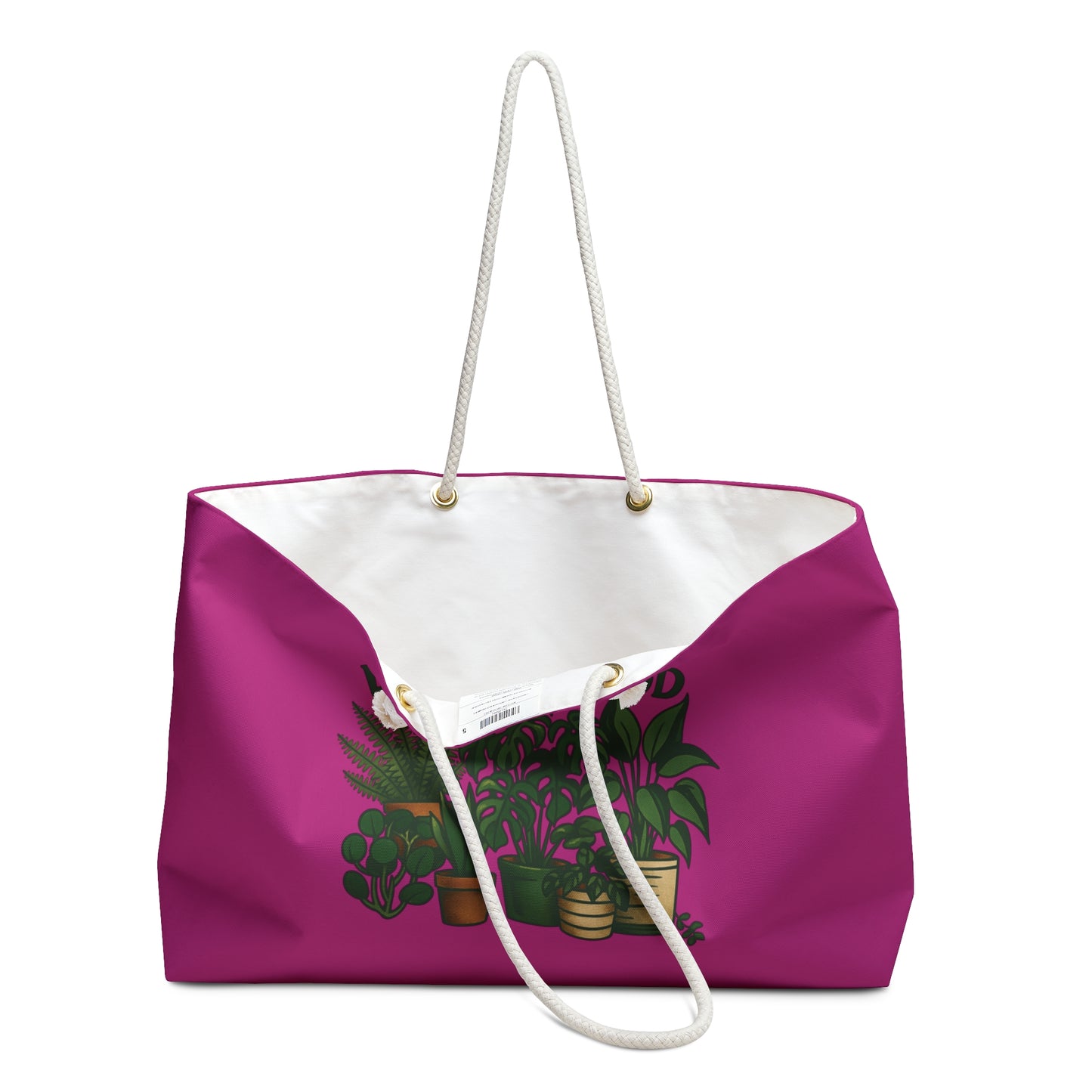 Plant Parenthood Weekender Bag, Eco-Friendly Tote, Travel Companion, Gift for Plant Lovers, Stylish Carry-All
